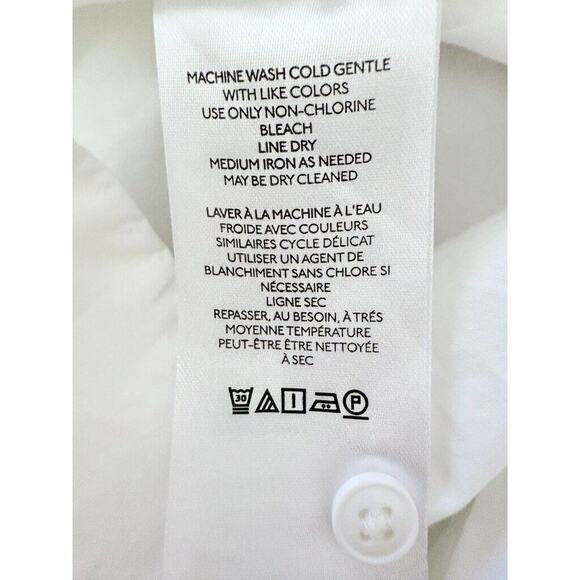 Maeve By Anthropologie Short Sleeve Button Shirt Oversize Small Collared Cotton - Picture 9 of 9